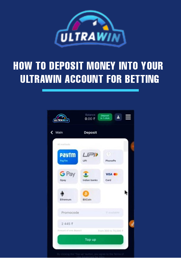 How to Deposit Money into Your Ultrawin Account for Betting | Ultrawin