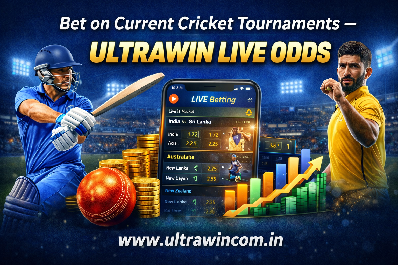 Bet on Current Cricket Tournaments – Ultrawin Live Odds