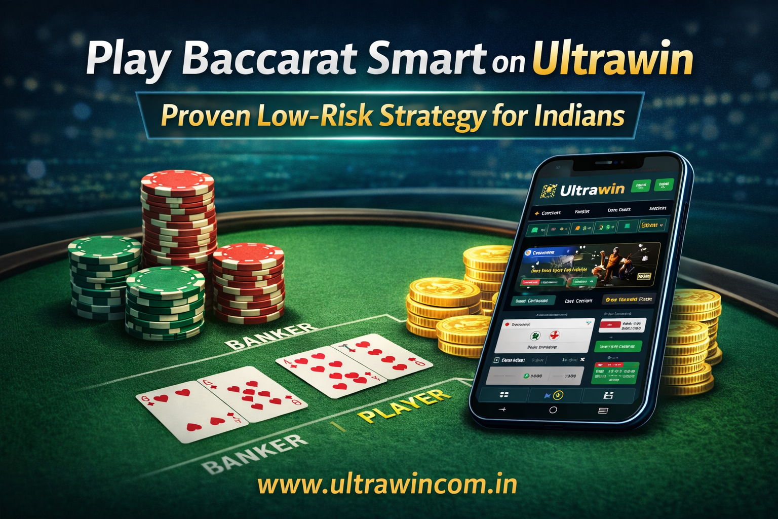Read more about the article Play Baccarat Smart on Ultrawin: Proven Low-Risk Strategy for Indians